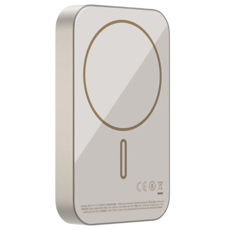 Внешний аккумулятор Momax Q.Mag X1 Magnetic 10000 mAh, Natural Titanium