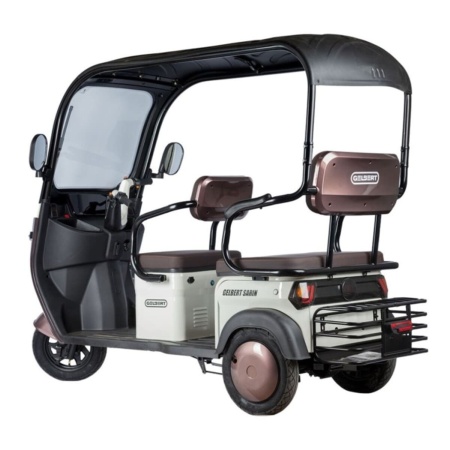 Электротрицикл Rutrike Gelbert Sarin 48V/60V 1000Вт (Коричнево-белый-3054)