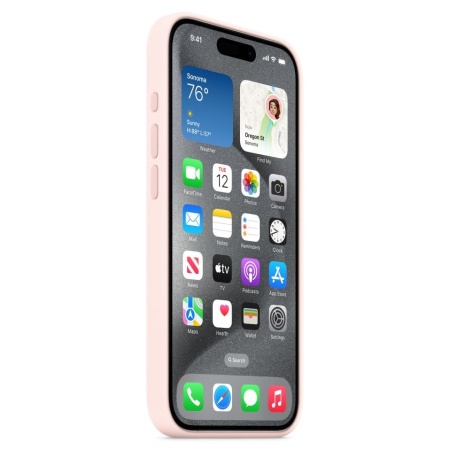 Чехол Silicone Case MagSafe Iphone 15 Pro Розовый