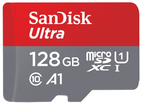 Карта памяти microSDXC UHS-I SANDISK Ultra A1 128ГБ, (120 МБ/с)