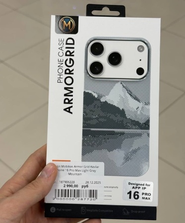 Чехол Mobikas Armor Grid Kevlar IPhone 16 Pro Max Light Gray Mountain