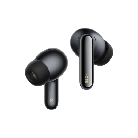 REDMI Buds 8 Pro Obsidian Black — два наушника на белом фоне