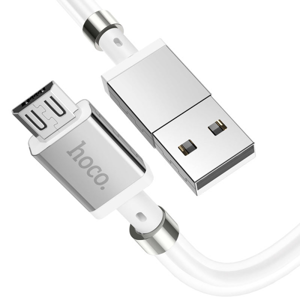 Кабель USB HOCO U91 Magic USB - MicroUSB 1м (Белый)