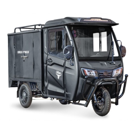 Грузовой электротрицикл Rutrike КАРГО Кабина Дуал (Черный матовый-2825)