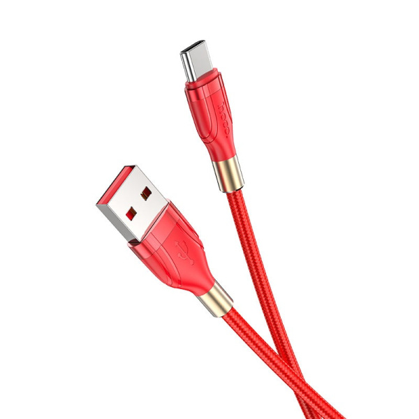 Кабель USB Hoco U92 USB - Type-C 3A 1.2m красный