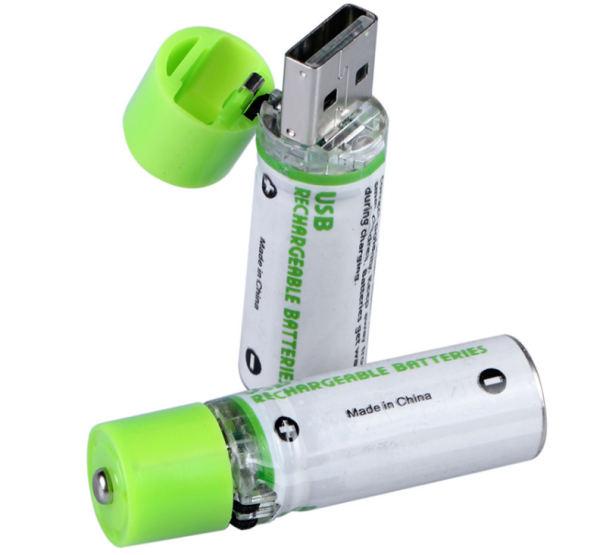 Аккумуляторные батарейки AA USB, 1450 mAh, 1.2V, NH-AA (2 шт.)