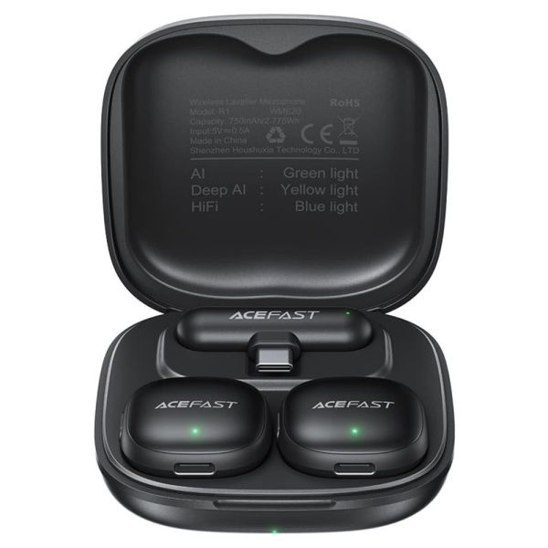 Беспроводной петличный микрофон AceFast R1 USB-C Black