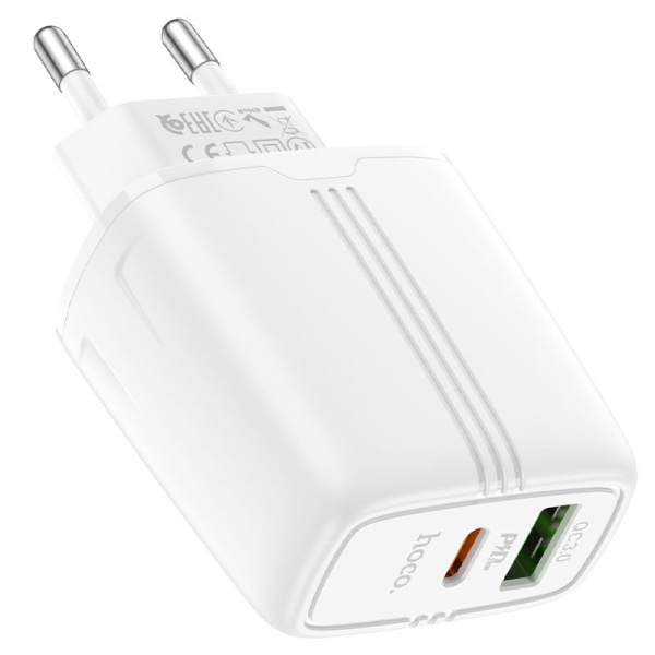 Блок питания Hoco N11 20w USB + Type-C белый