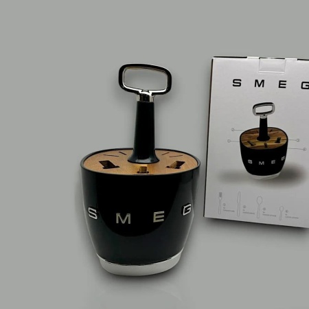 Подставка для столовых приборов SMEG (6 комплектов приборов в комплекте) Черный