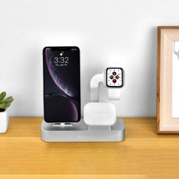 Док-станция COTEetCI 3-in-1 Multifunction Charging Stand Base29 Gray (CS7211-GY)