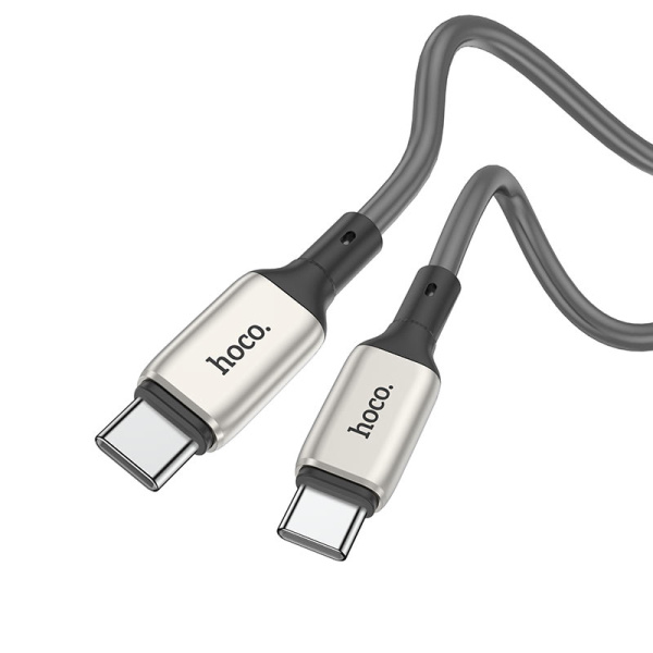 Кабель USB-C HOCO X66 Howdy Type-C - Type-C, 60W, 1 м, серый