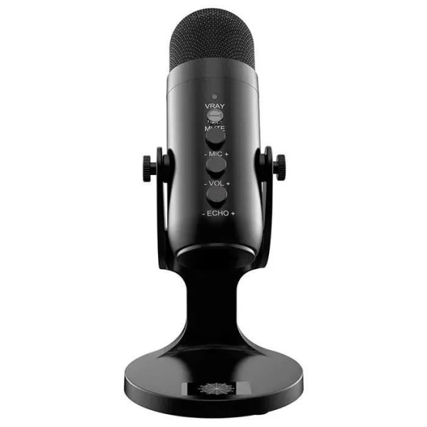 Микрофон универсальный кардиоидный JMARY MC-PW8, USB/Type-C+Jack 3.5 mm, черный