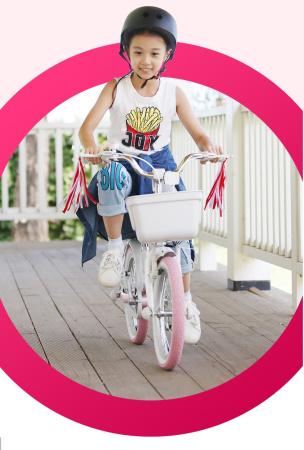 Велосипед детский Ninebot Kids Bike 14'' (3-6 лет) розовый для девочки