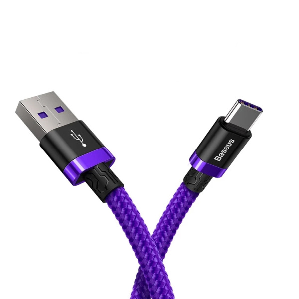 Кабель BASEUS Purple Ring HW USB Type-C 4А 1м (CATZH-A05) Фиолетовый