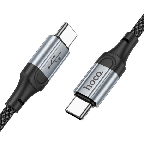Кабель Hoco X102 Fresh USB-C — USB-C, 60 Вт, 1 м, чёрный