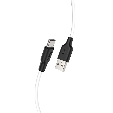 Кабель Hoco X21 Plus USB-A — USB-C, 3 А, 2 м, чёрно-белый