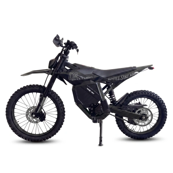Электромотоцикл WHITE SIBERIA BELLLUGA 02 6000W 72V 27Ah — Чёрный