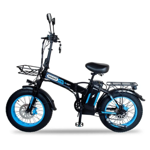 Электровелосипед Minako F10 PRO 20Ah Синий (спицы)