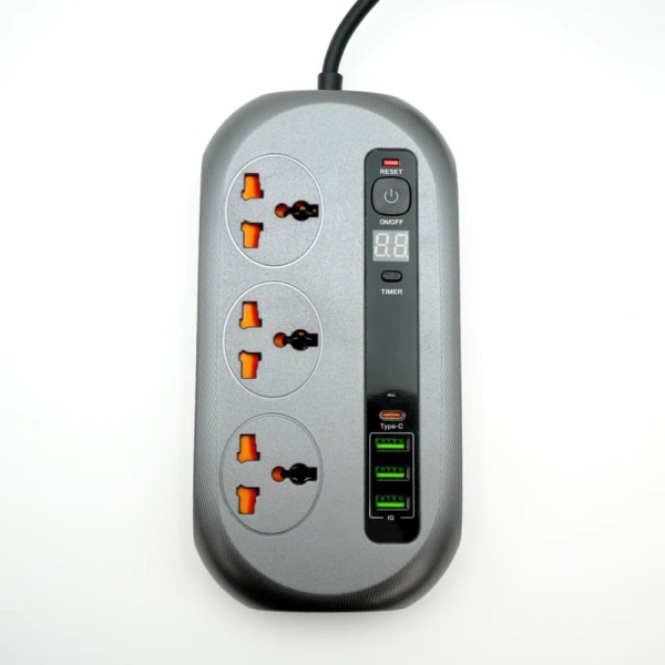 Удлинитель NOXO PSN-1 2500W 3 выхода 4 порта 3хUSB-A 1xUSB-C