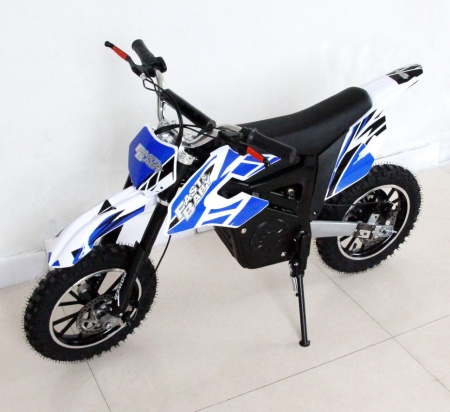 Электропитбайк GreenCamel Dirt Bike DB300, 36V 800W R14 быстросъемная батарея синий