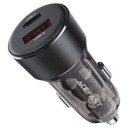 Автомобильное зарядное устройство AceFast Charge B12, 60W (1 USB-C + 1 USB-A)