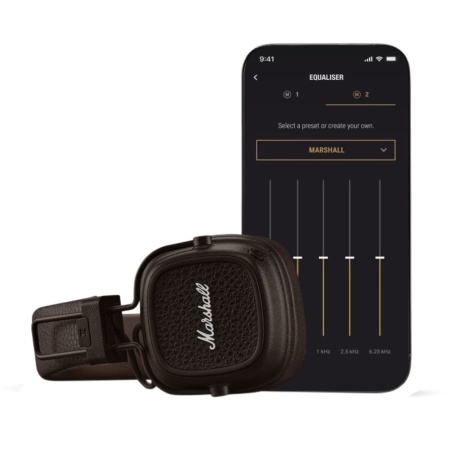 Беспроводные накладные наушники Marshall Major V Brown