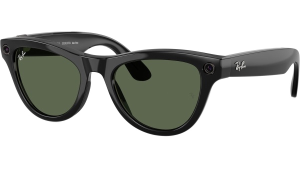 Ray‑Ban Meta Skyler Gen 1 RW4010 601/71 Shiny Black / G-15 Green, 52–20
