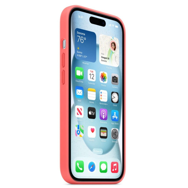 Чехол Silicone Case MagSafe Iphone 15 Коралловый