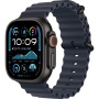 Apple Watch Ultra 2 (2024) 49mm Black Titanium Case with Navy Ocean Band (MYTC3+MYPA3)