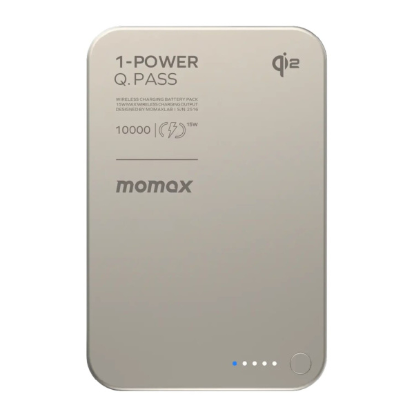 Портативный аккумулятор MOMAX Q.Mag X1 Qi2 10000mAh Gen 2 IP136Q2L Titanium