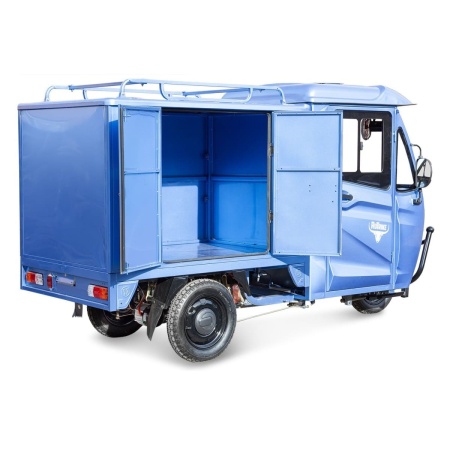 Грузовой электротрицикл Rutrike КАРГО Кабина Дуал (Красный-2756)