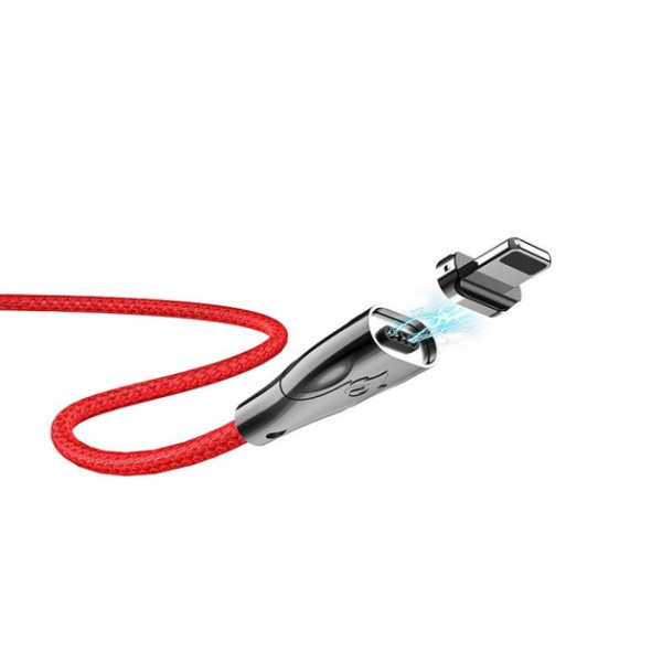 Кабель Hoco U75 USB - Lightning 3A 1.2 м Красный (На магните)