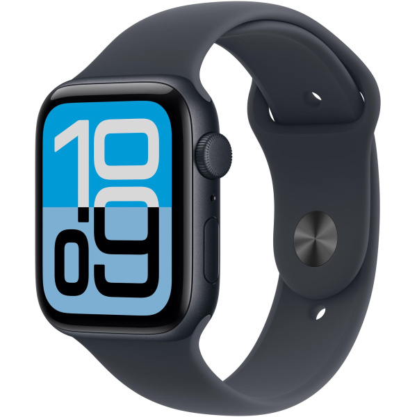 Apple Watch SE 3 GPS 44 mm Midnight Aluminium Case with Midnight Sport Band - M/L (MEHQ4)