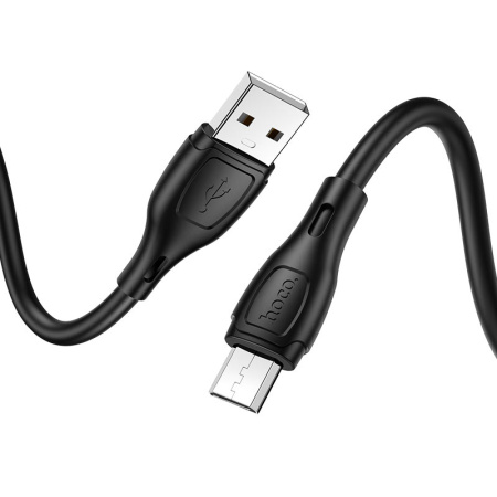 Кабель USB Hoco X61 Micro USB 2.4a 1m Чёрный