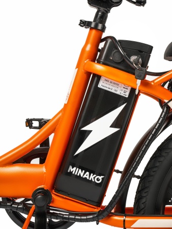 Электровелосипед Minako F7 Оранжевый (48V/10Ah) — официальный фотоматериал