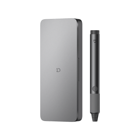 Серый гравер Xiaomi Mijia MJDMB001QW рядом с закрытым футляром
