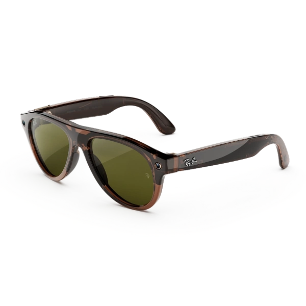 Умные очки Ray-Ban Meta Aviator Gen 3 Transparent Umber / Transitions Jade, Standard