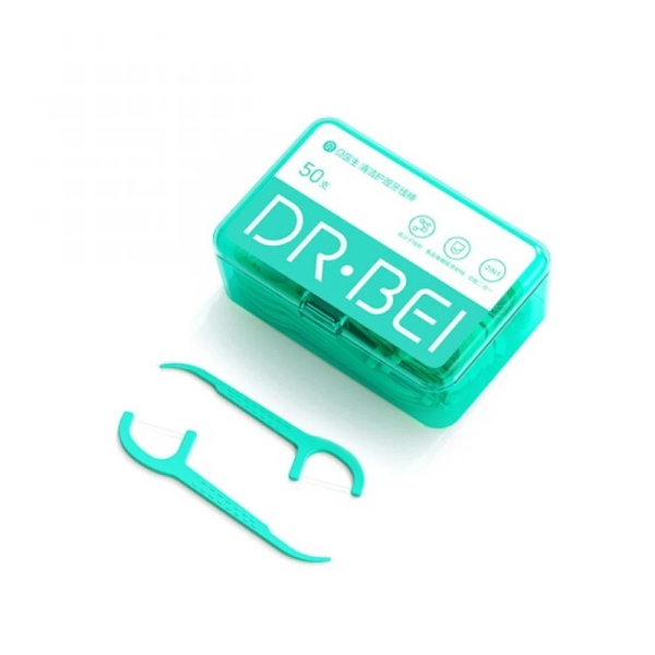 Зубная нить-зубочистка Xiaomi Dr.Bei Dental Cleaning Floss Stick (50штук)