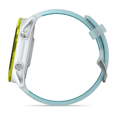 Профиль корпуса и ремешок Garmin Forerunner 570 47 мм, жёлтый безель и бирюзовый ремешок