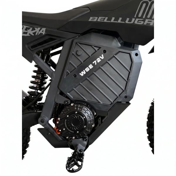 Электромотоцикл WHITE SIBERIA BELLLUGA 02 6000W 72V 27Ah — Чёрный