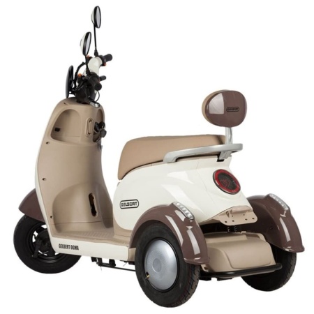 Электротрицикл Rutrike Gelbert Ogma 48V/60V 650Вт (Бело-коричневый-3052)