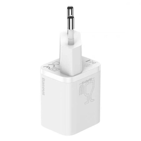 Сетевое зарядное устройство Baseus Super Si Quick Charger 1C 25W EU (CCSP020102) White