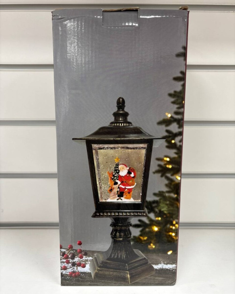Фонарь новогодний 30см Снеговик и Дети