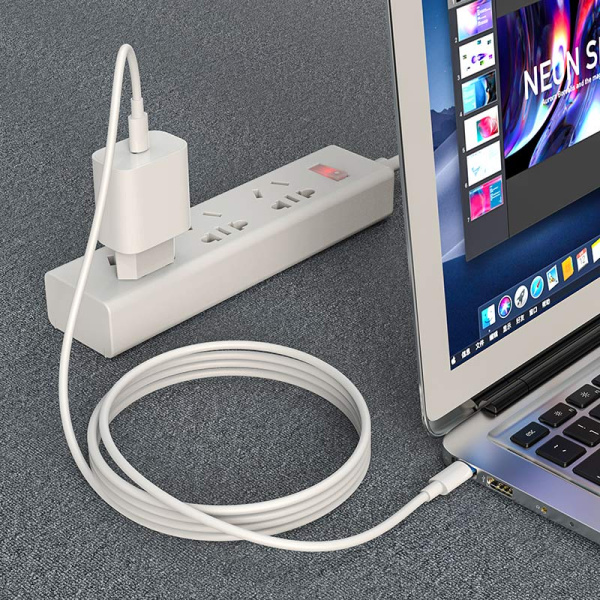 Кабель USB HOCO X51 High-power Type-C - Type-C 5A 1 м (белый)