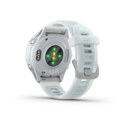 Датчик пульса и зарядные контакты Garmin Forerunner 570 42 мм, голубой / белый