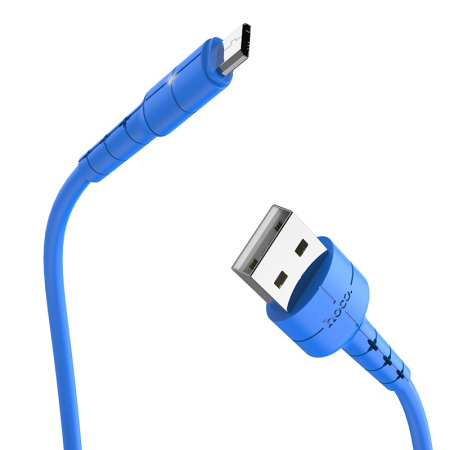 Кабель  Hoco X30 USB - Micro USB 1.2m синий