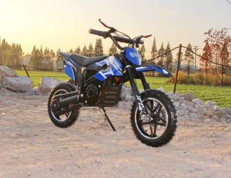 Электропитбайк GreenCamel Dirt Bike DB100, 24V 500W R14 быстросъемная батарея синий