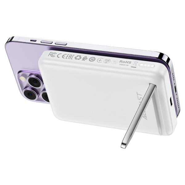 Внешний аккумулятор с MagSafe AceFast M6 20W 10000mAh White
