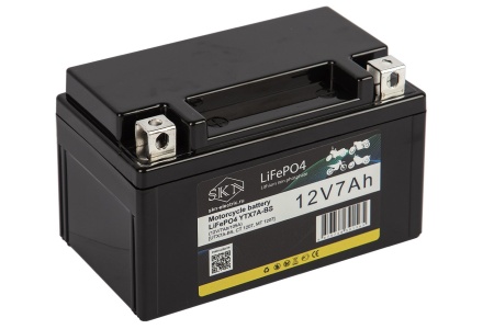 Аккумулятор для мототехники SKN LiFePO4 YTX7A-BS (12V/7Ah/105A) [UTX7A-BS, CT 1207, MT 1207]