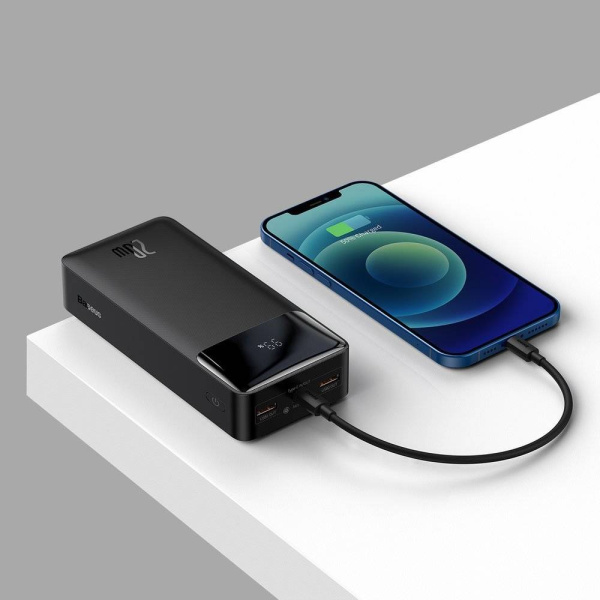 Внешний аккумулятор BASEUS Bipow Digital Display 20W 3A 30000 mAh (PPDML-N01) Черный
